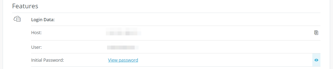 IONOS: Access data in the customer account Image: IONOS: Access data in the customer account