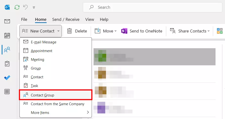 Create distribution list in Outlook Image: Create distribution list in Outlook