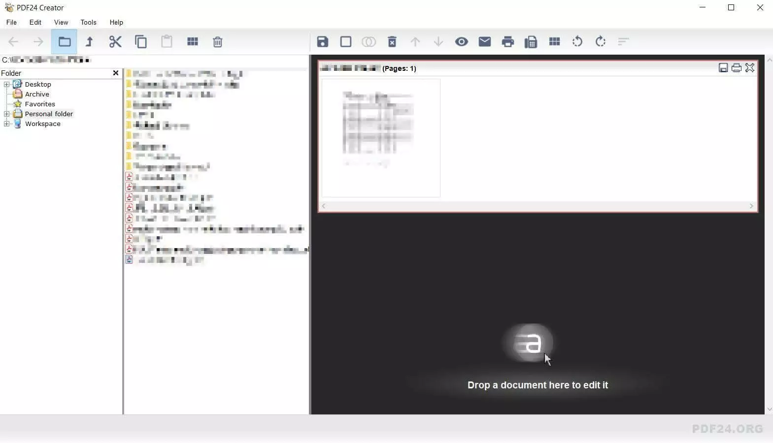 Image: PDF24 Creator: Rotate and save PDF